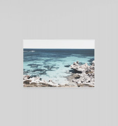 Clear Blue Coast Framed Canvas