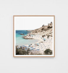 Mediterranean Coast Print - 83 x 83cm
