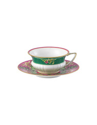 Wedgwood Pink Lotus Teacup & Saucer