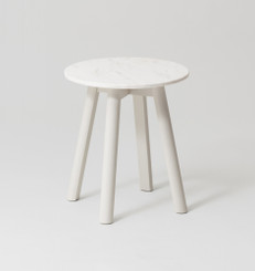 Enkel Marble Side Table: Mist