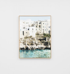 Amalfi Village Framed Canvas
