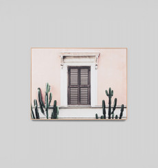 Blush Villa Framed Canvas