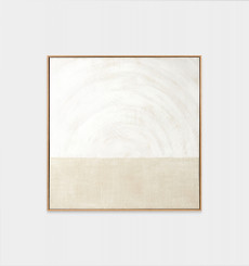 Curve White 1 Framed Painting