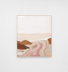 Hazy Horizon Blush Framed Canvas