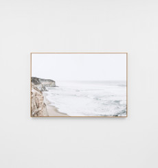 Misty Cliffs Framed Canvas