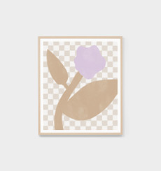 Check Floral Lilac 1 Print