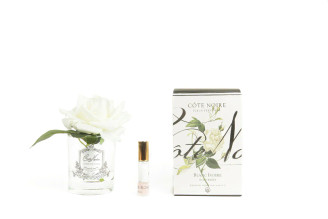 Perfumed Single Rose - Ivory White | Silver Badge
