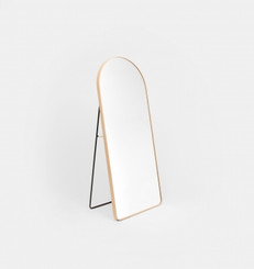 Simplicity Standing Arch Curve Mirror - Oak 