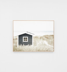 Coastal Cottage Framed Canvas - 100 x 75cm