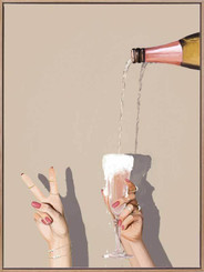 Champagne Showers Canvas Art Print - 90 x 120cm