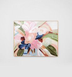 Bouquet Petals Blush Framed Canvas