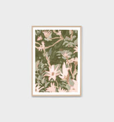Flannel Flowers Green 1 Print