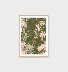 Flannel Flowers Green 2 Print