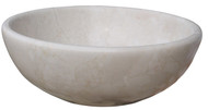 Beige marble classic vessel sink