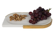 White marble cheese plate
