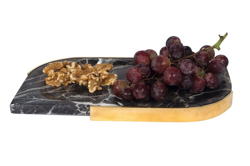 Black marble cheese plate