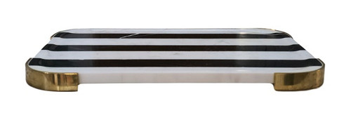 Black and white serving board