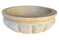 Signature Shell Natural Stone Sink in Light Travertine