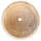 Signature Chiseled Round Natural Stone Sink in Noce Travertine