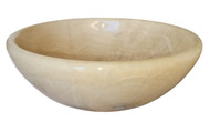 Classic Natural Stone Vessel Sink in White Honey Onyx