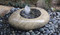 Antico Travertine sink used as a fountain