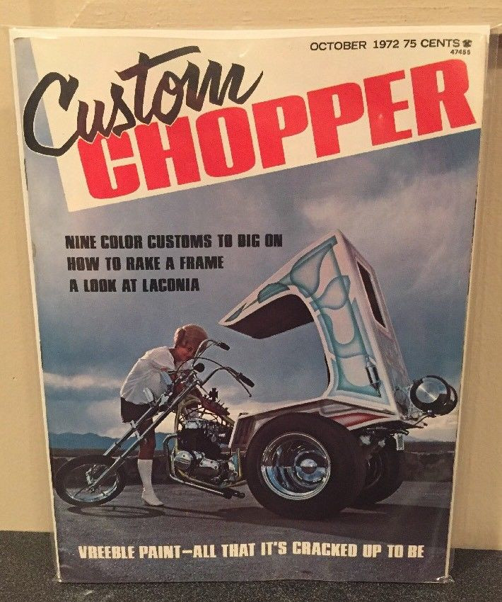 Custom Chopper Magazine October 1972 Bingo S Swap Meet Garage
