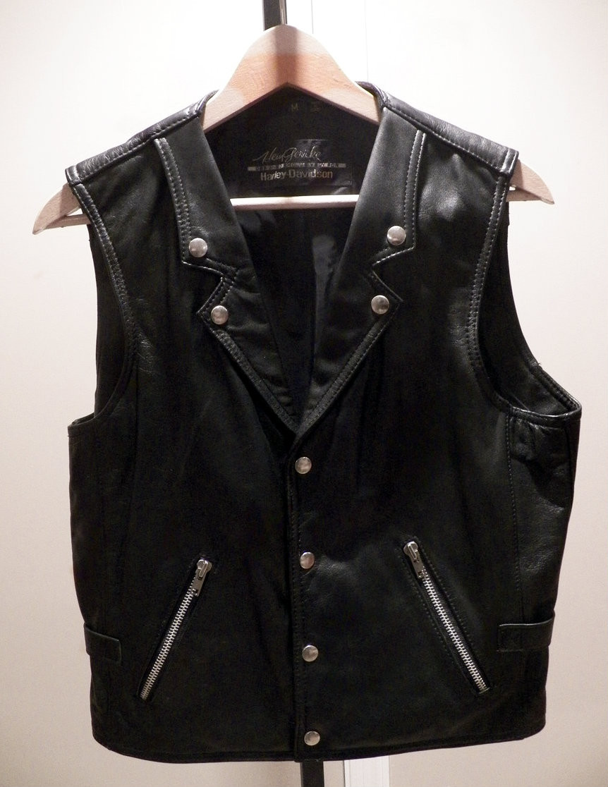 Men's Vintage Harley-Davidson leather biker vest by Hein Gericke size ...