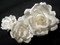 Antique White French Silk Rose Wedding Dress Bridal Accessory Sash Set