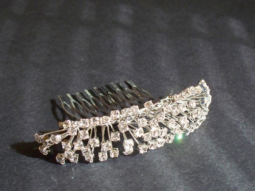 Bridal Crystal Hair Tiara Metal Rhinestones Wedding Veil Accessory