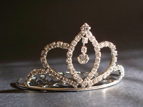 Bridal Hair Crown Tiara Metal Crystal Wedding Veil Accessory
