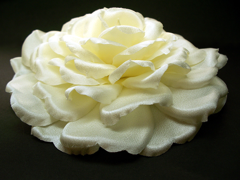 silk rose hair clip