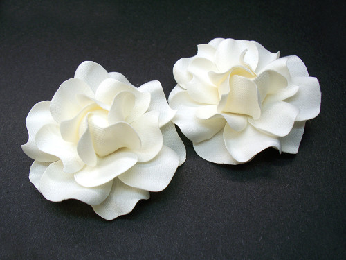 Couture Audrey Ivory Gardenia Bridal Shoe Clip Accessories Set of 2