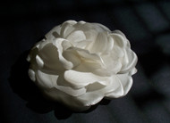 Couture Bridal Wedding Hair Flower Clip Off White Satin Rose Rochelle