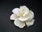 Couture Small Ivory Satin Magnolia Bridal Silk Hair Flower Accessory