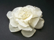 Ivory LaLuna Magnolia Silk Flower Bridal Hair Accessory