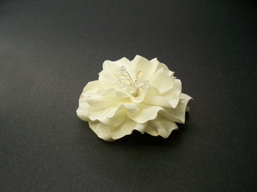Ivory Small Gardenia Bridal Hair Flower Clip Wedding Veil Accessory