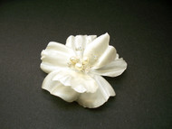 Light Ivory Silk Rose Couture Bridal Hair Accessory Wedding Veil Clip
