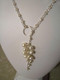 Lily Valley Sterling Silver Lariat Necklace White Pearl Bridal Jewelry