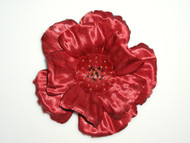 Poppy May Red Poppy Pin Handmade French Silk Flower Dress Accessory