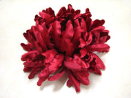 Red Mum French Silk Flower Bridal Hair Accessory Wedding Dress Pin