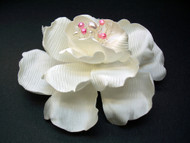 White Abstract - Impressionist Magnolia Wedding Dress Pin