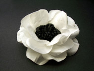 White Anemone Hair Clip Bridal Hair Flower Accessory