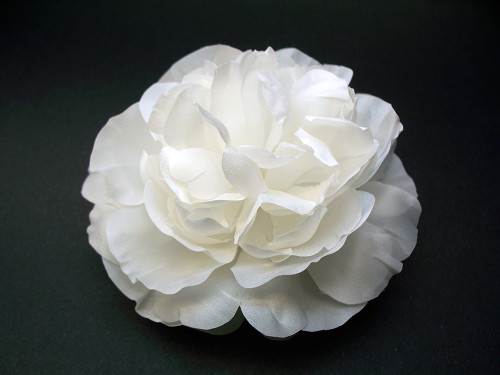 White Peony Wedding Dress Hair Flower Bridal Accessory First Communion