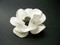 White Satin Wood Anemone Bridal Hair Flower Wedding Veil Accessory