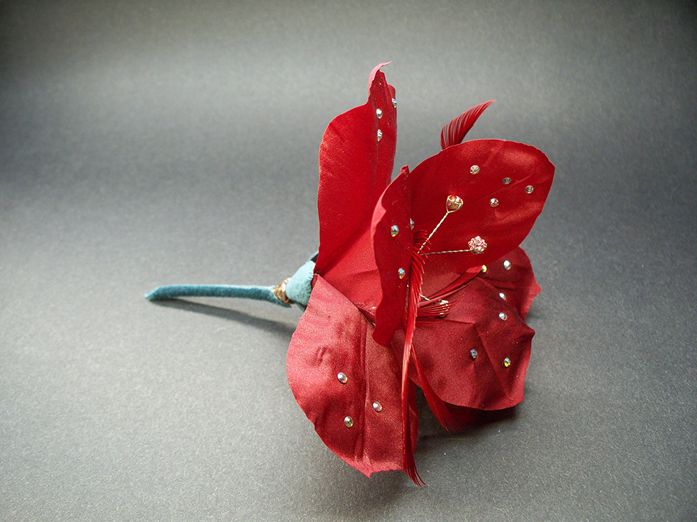 red boutonniere for prom