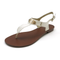 Shoes Sandals Michael Kors MK Plate Thong Genuine Snake Skin Leather White 7-1/2M (40U8PLFA2R)