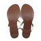 Shoes Sandals Michael Kors MK Plate Thong Genuine Snake Skin Leather White 7-1/2M (40U8PLFA2R)