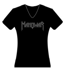 Ladies T-Shirt black with sparkle logo 