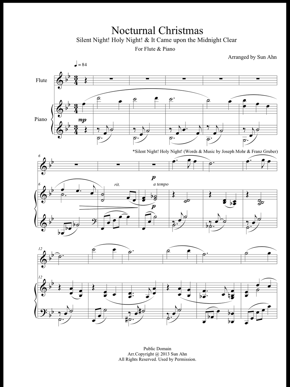 Flute Piano Christmas Sheet Music Best Music Sheet