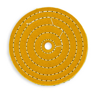 YELLOW MILL TREATED COTTON SEWN BUFFING WHEEL